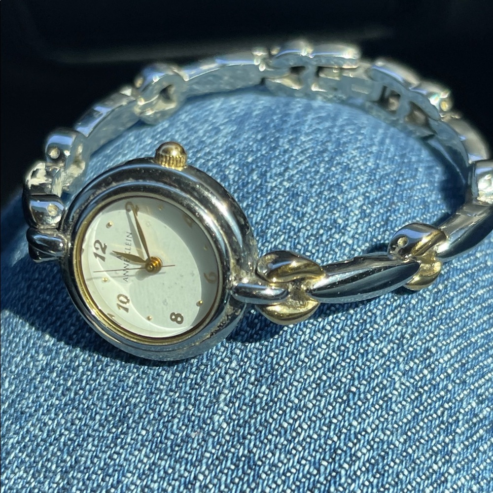 Elegant Ann Klein Silver and Gold Women's Watch